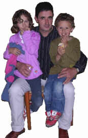Eric Pouzol et ses enfants